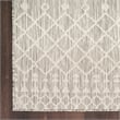 Pemberly Row Contemporary 6' x 9' Fabric Light Grey Area Rug