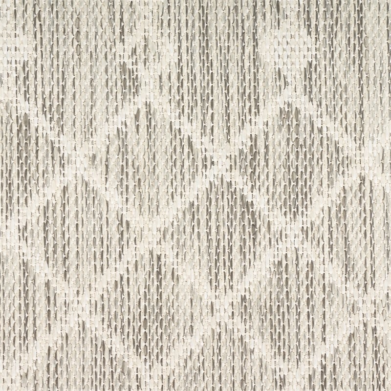 Pemberly Row Contemporary 6' x 9' Fabric Light Grey Area Rug