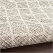 Pemberly Row Contemporary 6' x 9' Fabric Light Grey Area Rug