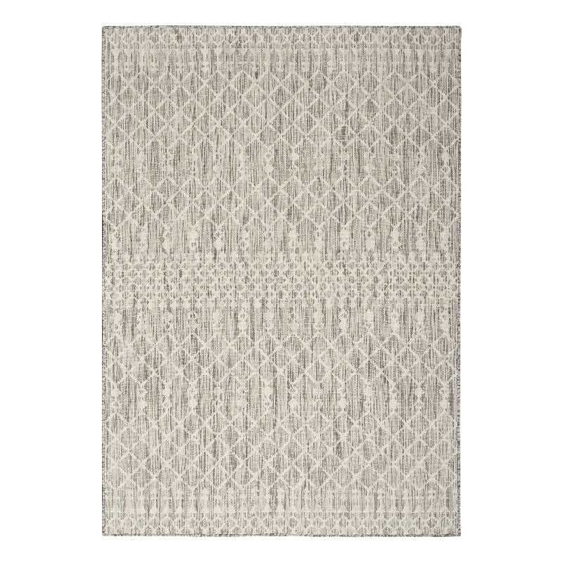 Pemberly Row Contemporary 6' x 9' Fabric Light Grey Area Rug