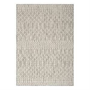 Pemberly Row Contemporary 6' x 9' Fabric Light Grey Area Rug