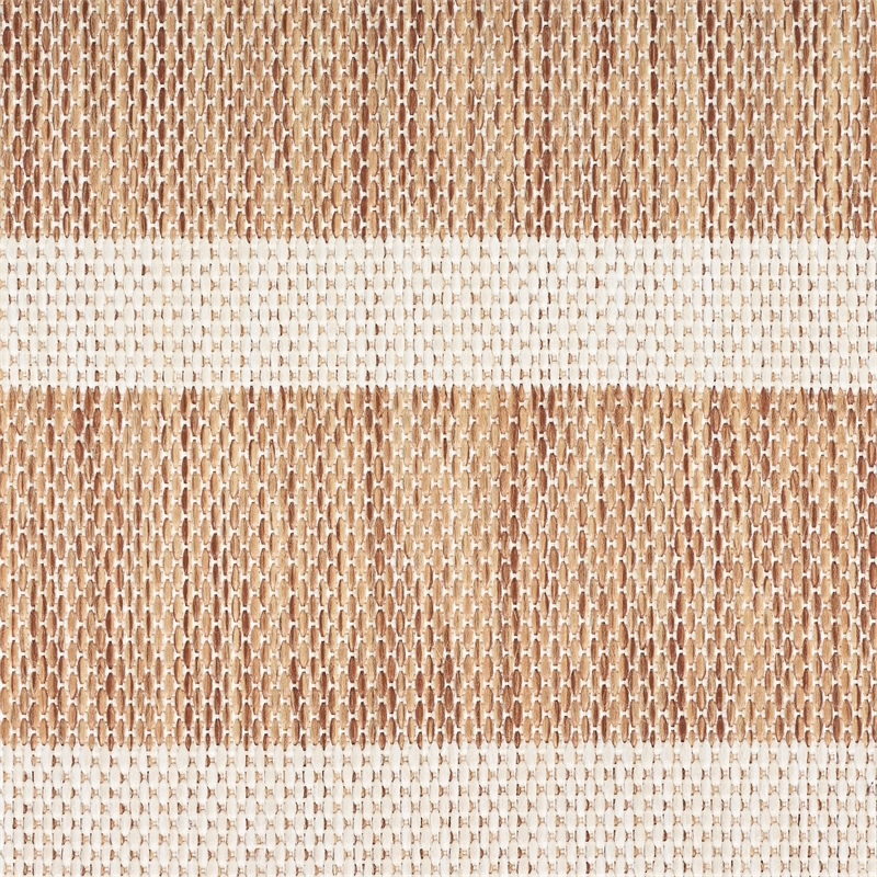 Pemberly Row Contemporary 6' x 9' Fabric Jute Ivory Area Rug