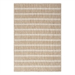Pemberly Row Contemporary 6' x 9' Fabric Beige Ivory Area Rug
