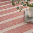 Pemberly Row Contemporary 5' x 7' Fabric Rainbow Ivory Area Rug