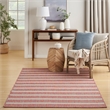 Pemberly Row Contemporary 5' x 7' Fabric Rainbow Ivory Area Rug
