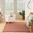 Pemberly Row Contemporary 5' x 7' Fabric Terracotta Area Rug