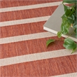 Pemberly Row Contemporary 5' x 7' Fabric Terracotta Area Rug