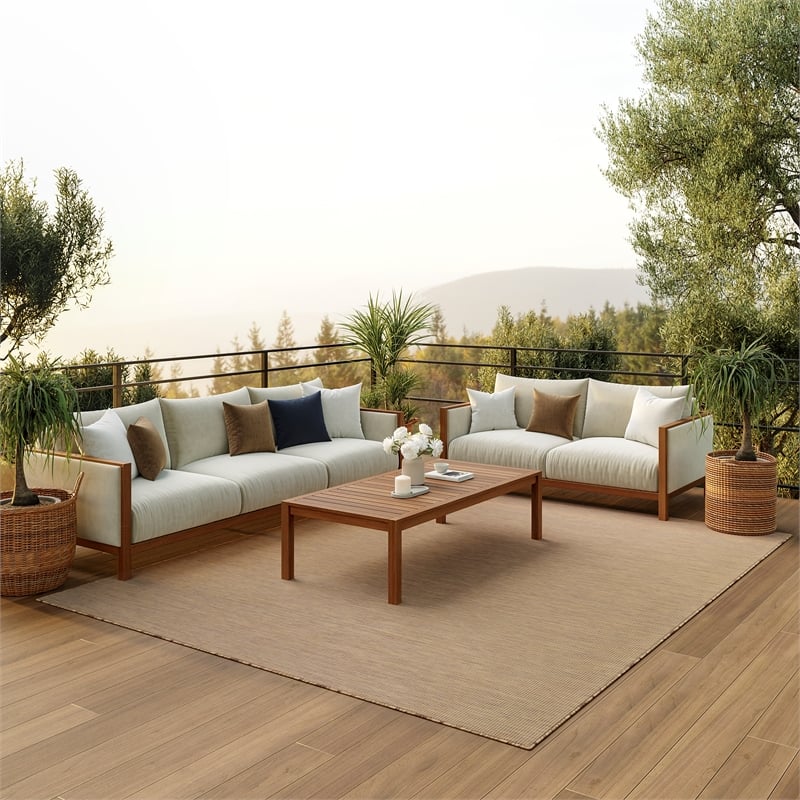Pemberly Row Modern / Contemporary Fabric 8' x 10' Jute Area Rug