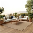 Pemberly Row Modern / Contemporary Fabric 8' x 10' Jute Area Rug