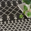 Pemberly Row Modern / Contemporary 7' x 10' Fabric Black Area Rug