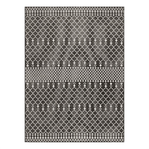 Pemberly Row Modern / Contemporary 8' x 10' Fabric Black Area Rug