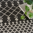 Pemberly Row Modern / Contemporary 9' x 12' Fabric Black Area Rug