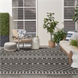 Pemberly Row Modern / Contemporary 9' x 12' Fabric Black Area Rug