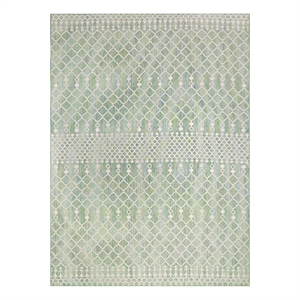 Pemberly Row Contemporary 8' x 10' Fabric Blue Green Area Rug