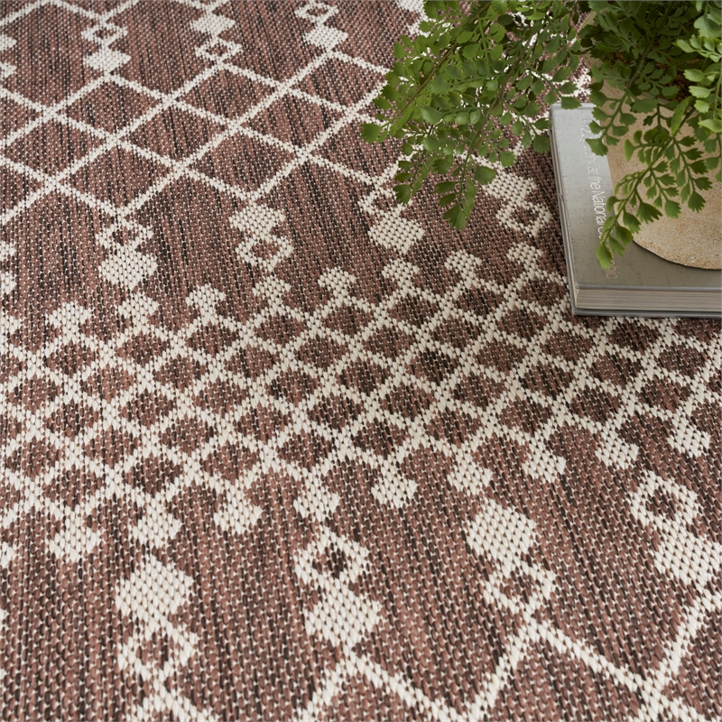 Pemberly Row Modern / Contemporary 7' x 10' Fabric Natural Area Rug