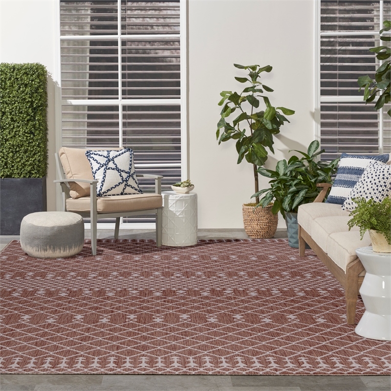 Pemberly Row Modern / Contemporary 9' x 12' Fabric Natural Area Rug