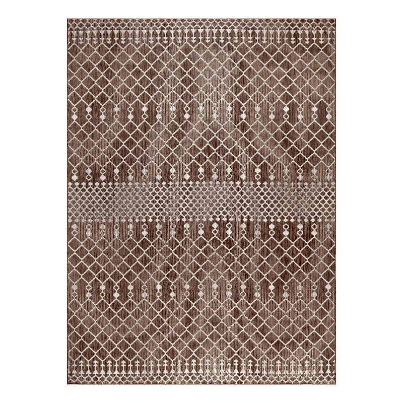 Pemberly Row Modern / Contemporary 9' x 12' Fabric Natural Area Rug