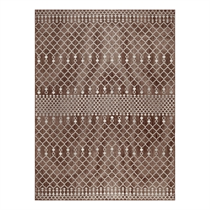 Pemberly Row Modern / Contemporary 9' x 12' Fabric Natural Area Rug