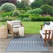 Pemberly Row Contemporary 9' x 12' Fabric Navy Blue Area Rug