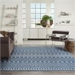 Pemberly Row Contemporary 9' x 12' Fabric Navy Blue Area Rug