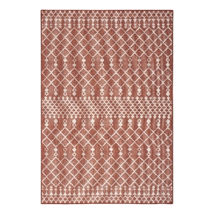 Pemberly Row Contemporary 7' x 10' Fabric Terracotta Area Rug