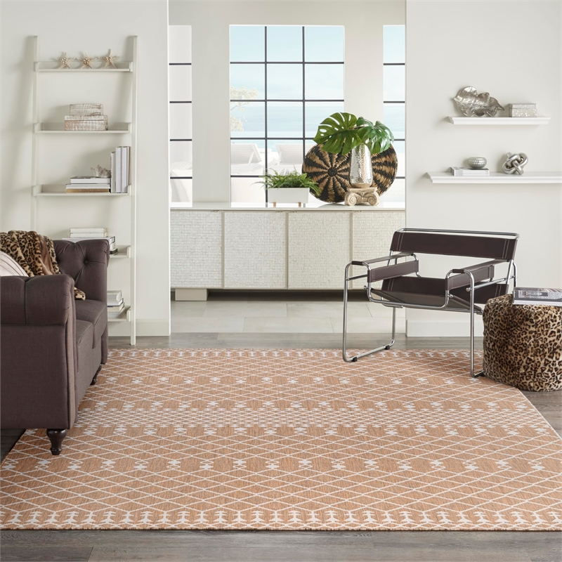 Pemberly Row Modern / Contemporary 9' x 12' Fabric Jute Area Rug