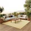 Pemberly Row Modern / Contemporary 6' x 9' Fabric Yellow Area Rug