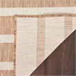 Pemberly Row Contemporary 8' x 10' Fabric Jute Ivory Area Rug
