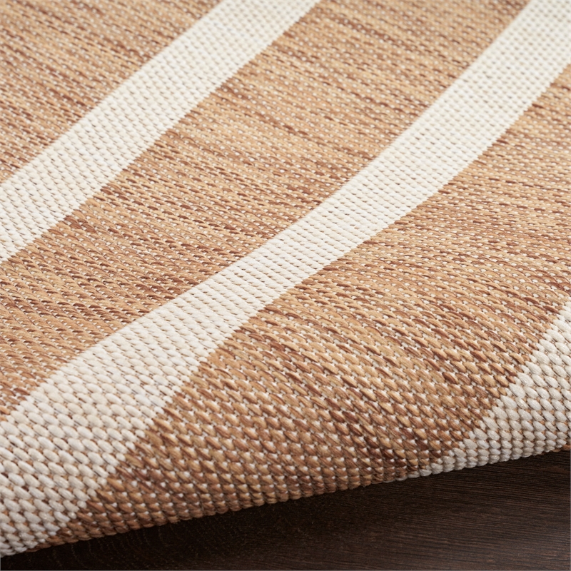 Pemberly Row Contemporary 8' x 10' Fabric Jute Ivory Area Rug