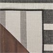 Pemberly Row Contemporary 8' x 10' Fabric Black Ivory Area Rug