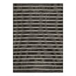 Pemberly Row Contemporary 8' x 10' Fabric Black Ivory Area Rug