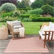 Pemberly Row Contemporary 7' x 10' Fabric Rainbow Ivory Area Rug