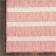 Pemberly Row Contemporary 7' x 10' Fabric Rainbow Ivory Area Rug