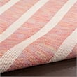 Pemberly Row Contemporary 7' x 10' Fabric Rainbow Ivory Area Rug