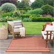 Pemberly Row Contemporary 9' x 12' Fabric Terracotta Area Rug