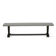 Pemberly Row Contemporary V-Style 15x72