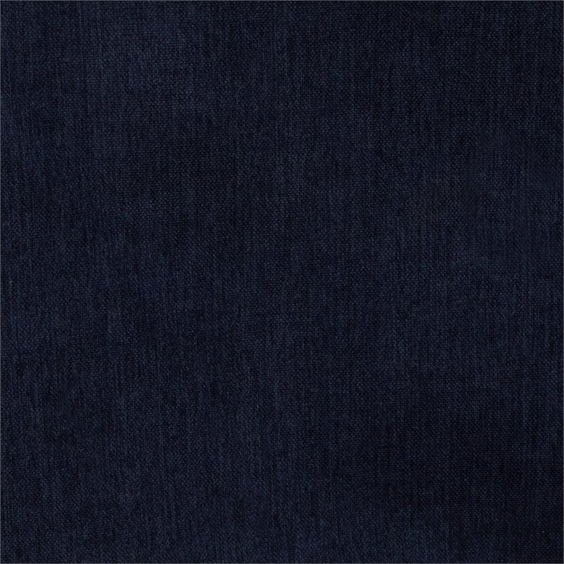 Pemberly Row T-Cushion Fabric Slipcover Chair & Ottoman in Navy Blue