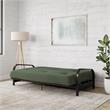 Pemberly Row Black Metal Arm Full Futon Frame with 6