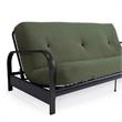 Pemberly Row Black Metal Arm Full Futon Frame with 6