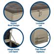Pemberly Row Outdoor Living BoxGuard Large Lockable Package Delivery Box in Tan