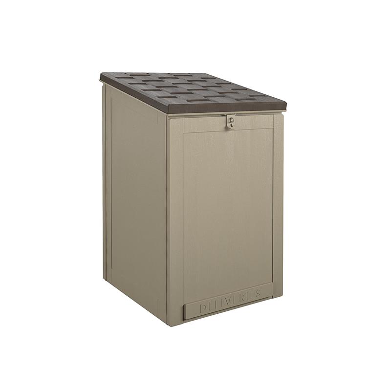 Pemberly Row Outdoor Living BoxGuard Large Lockable Package Delivery Box in Tan