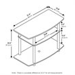 Pemberly Row No Tools Wood 3-Tier TV Stand for TV up to 32
