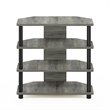 Pemberly Row Wood 4-Tier Petite TV Stand for TV up to 25