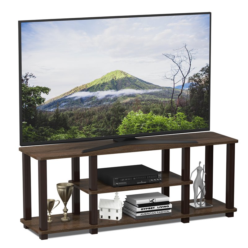 Pemberly Row Wood Entertainment TV Stand for TV up to 50