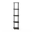 Pemberly Row Turn-N-Tube Wood 5 Tier Corner Display Rack in Espresso/Black