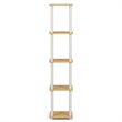 Pemberly Row Turn-S-Tube Wood 5-Tier Corner Rack Display Shelf in Beech/Natural