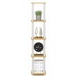 Pemberly Row Turn-S-Tube Wood 5-Tier Corner Rack Display Shelf in Beech/Natural