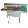 Pemberly Row 14x16x11 Stainless Steel Kitchen Prep & Utility Sink in Silver