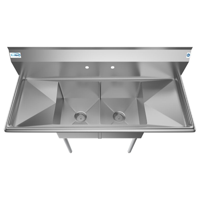 Pemberly Row 14x16x11 Stainless Steel Kitchen Prep & Utility Sink in Silver