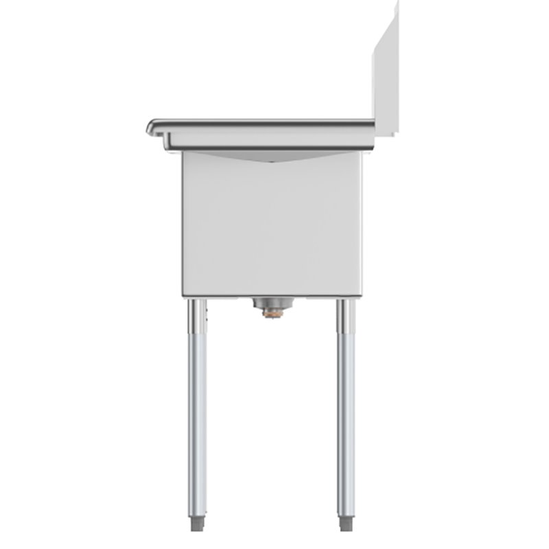 Pemberly Row 15x15x12 Stainless Steel Kitchen Prep & Utility Sink in Silver